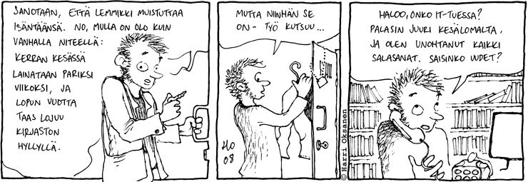 Kirjastolaisen lomaltapaluu