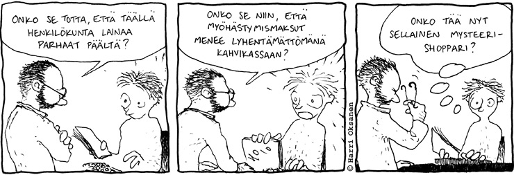 Kohtaus lainaustiskissä