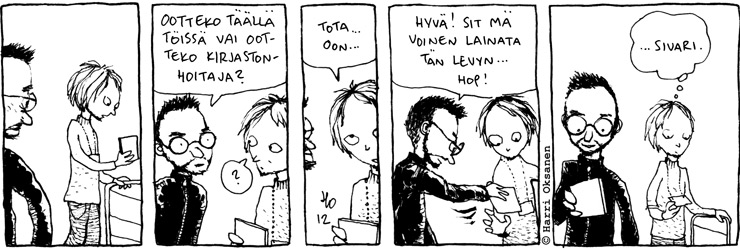 Kysymys kirjastonhoitajalle