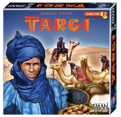 Targi-pelin paketti, jonka kannessa on paimentolaisia ja kameleita.