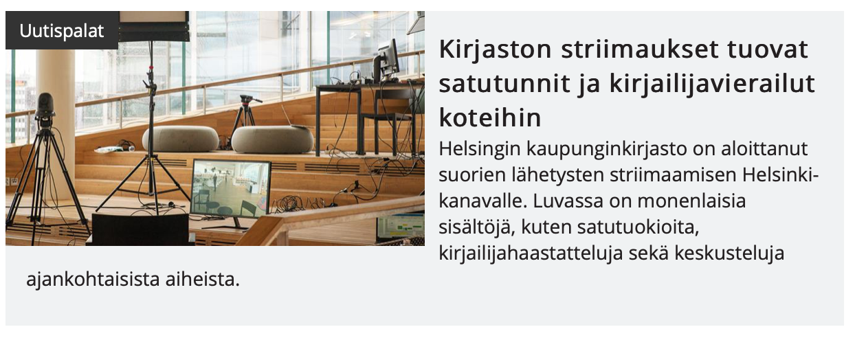 Helsingin suorat lähetykset verkossa