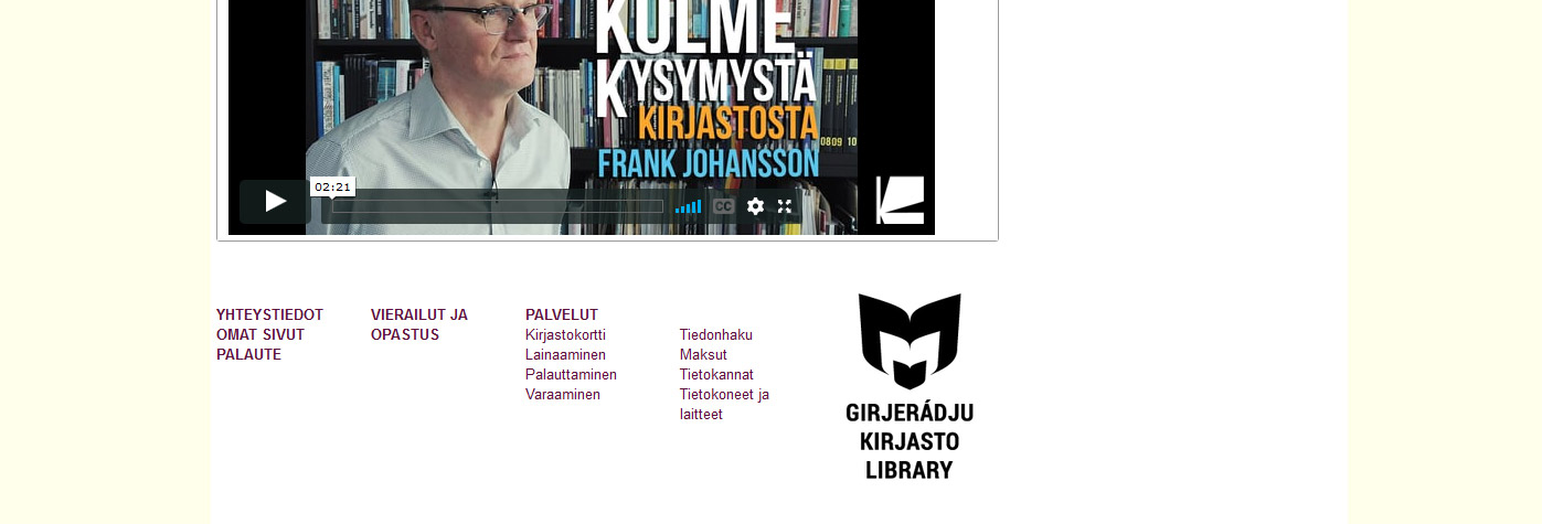 Lapin kirjastojen sivulle on lisätty saamen-, suomen- ja ruotsinkielinen Yleisten kirjastojen tunnus.
